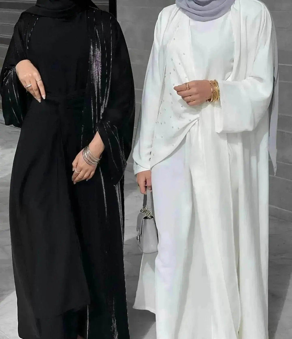 Beaded Women's Arab Solid Color Two-piece Suit - EX-STOCK Canada