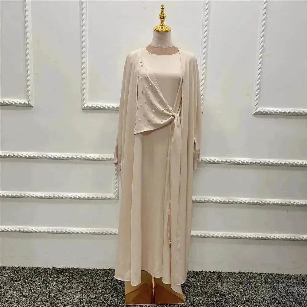 Beaded Women's Arab Solid Color Two-piece Suit - EX-STOCK Canada