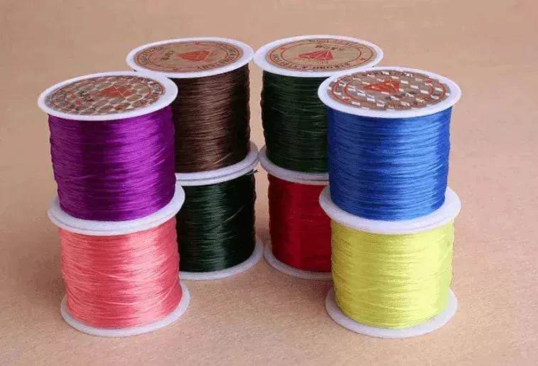 Beads bracelet wire rope Colorful elastic chain glass wire - EX-STOCK Canada