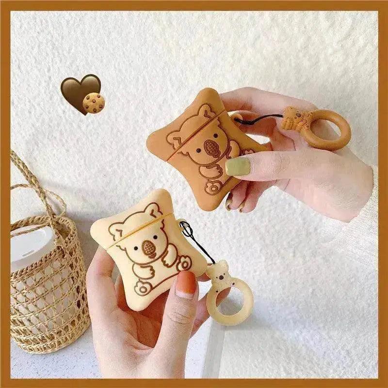 Funda Protectora para Airpods con Diseño de Oso Biscuit - EX-STOCK Canada