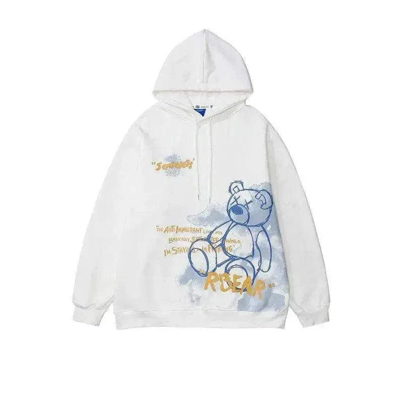 Felpa con Cappuccio e Stampa Orso - EX-STOCK Canada