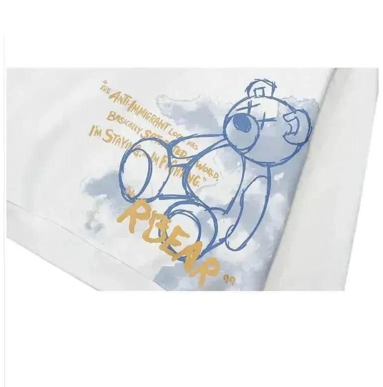 Felpa con Cappuccio e Stampa Orso - EX-STOCK Canada