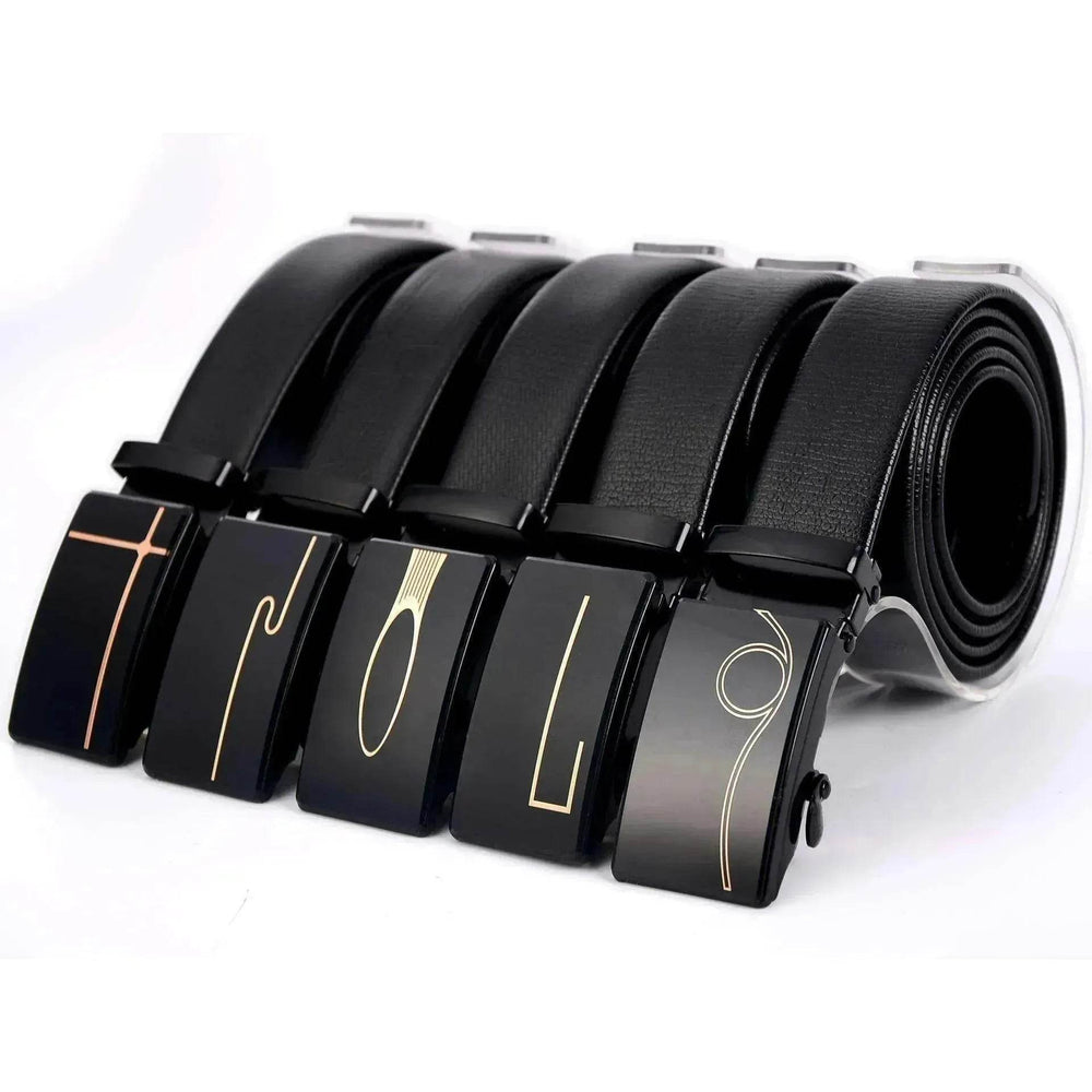 Belt Men's Automatic Buckle Belt Mirror Acrylic Iron Button Men's Business Casual Belt - EX-STOCK Canada