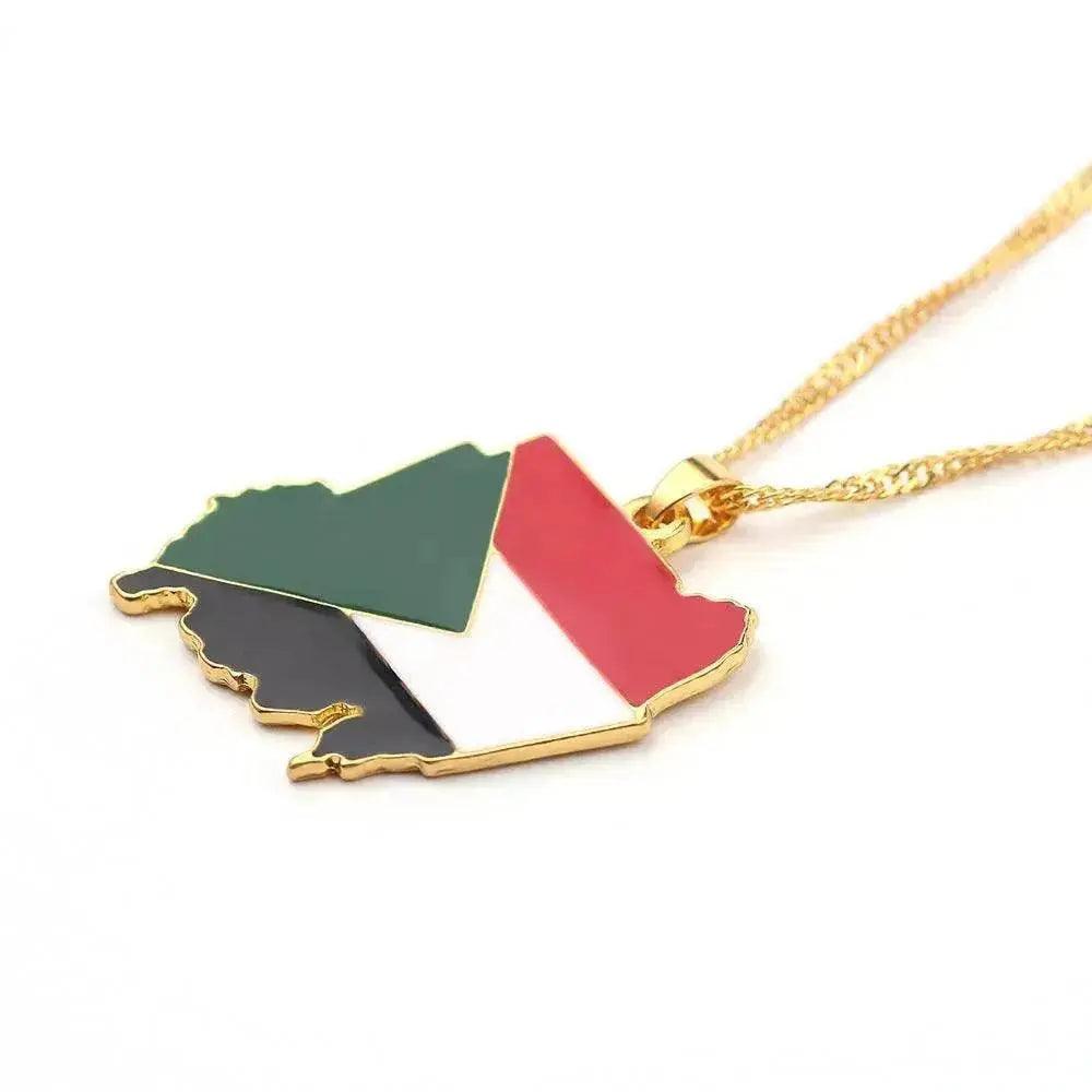 Collar con Colgante de Mapa de Gran País - EX-STOCK Canada