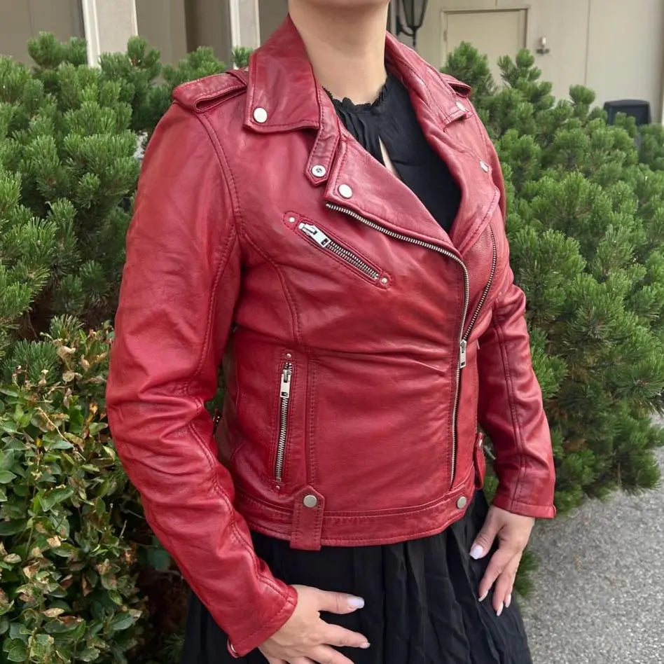 Biker-Look Sheep Leather Jacket EX-STOCK Canada