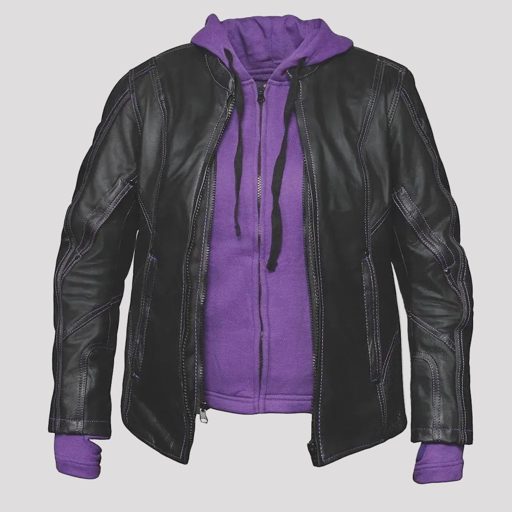 Unik Damen-Hoodie Motorradjacke