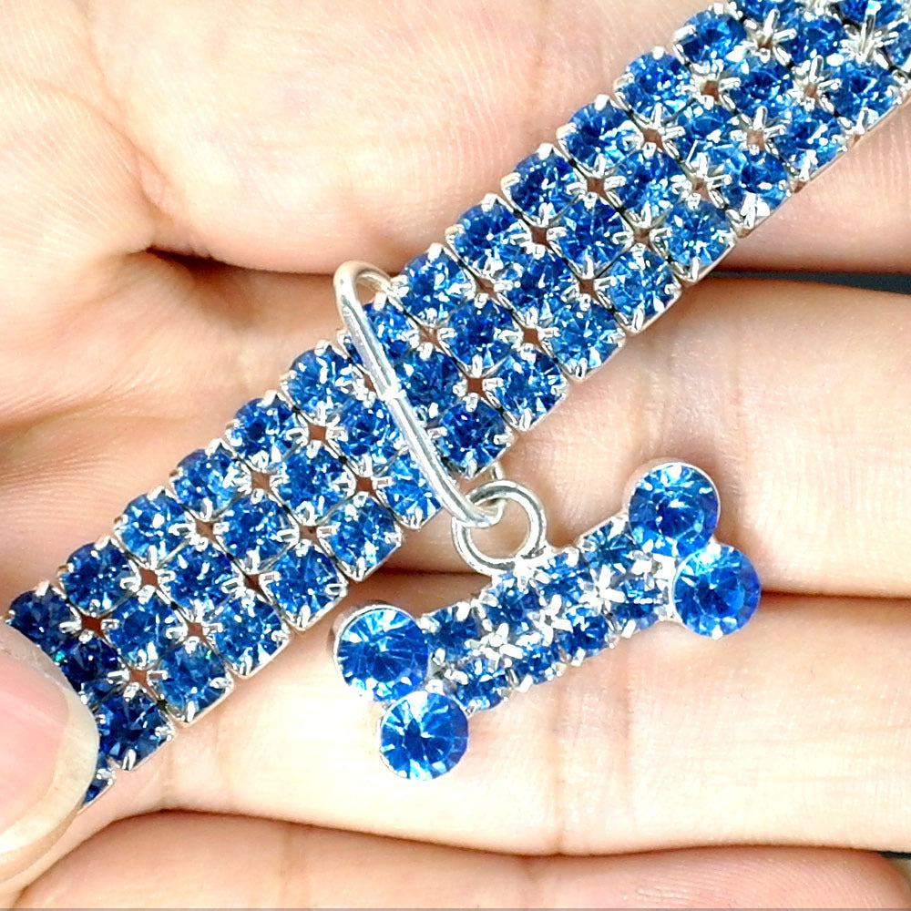 Bling Rhinestone Dog Collar Crystal Puppy Chihuahua Pet Dog Collars Leash For Small Medium Dogs Cats EX-STOCK Canada