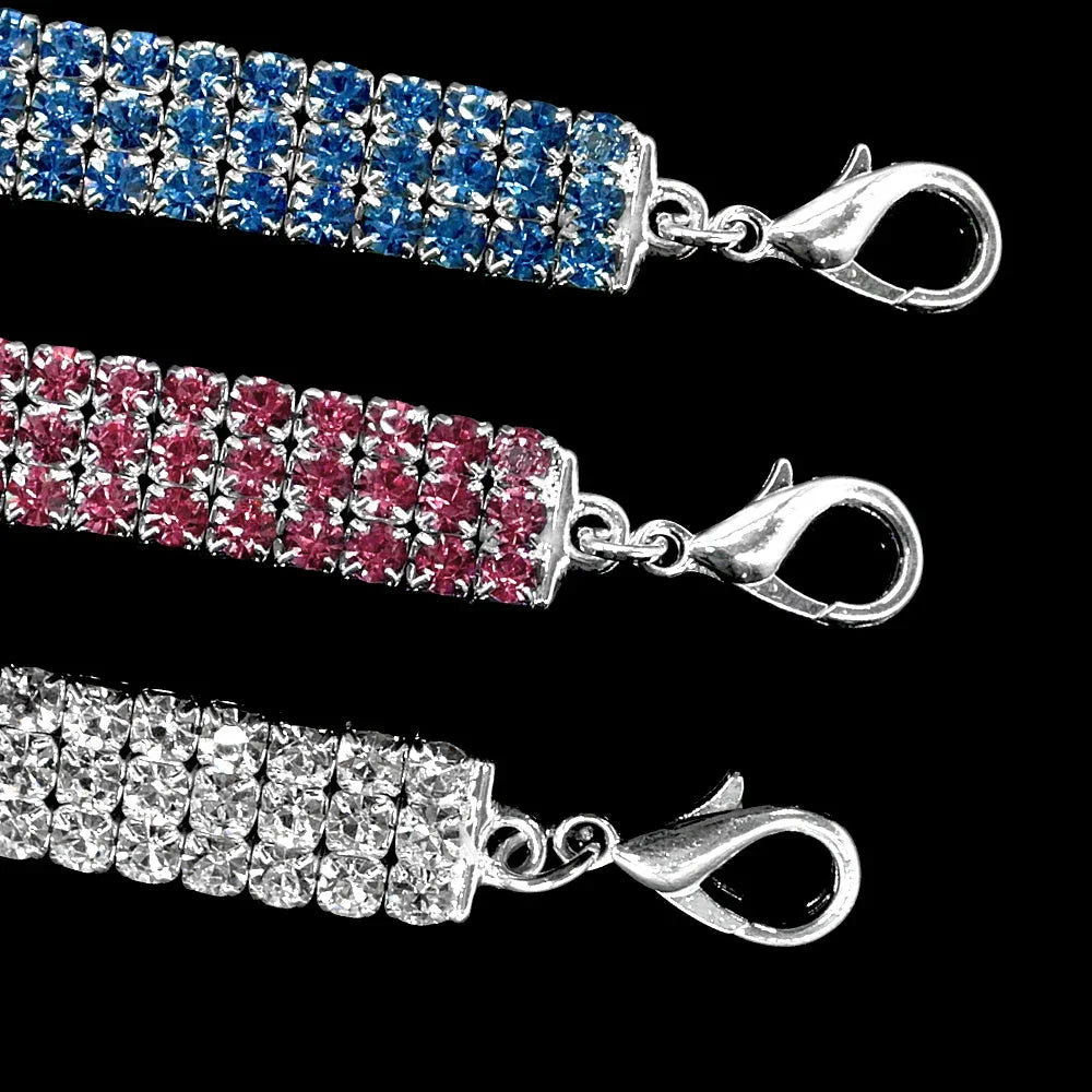 Bling Rhinestone Dog Collar Crystal Puppy Chihuahua Pet Dog Collars Leash For Small Medium Dogs Cats EX-STOCK Canada
