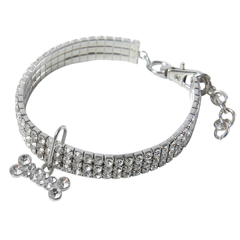 Bling Rhinestone Dog Collar Crystal Puppy Chihuahua Pet Dog Collars Leash For Small Medium Dogs Cats EX-STOCK Canada
