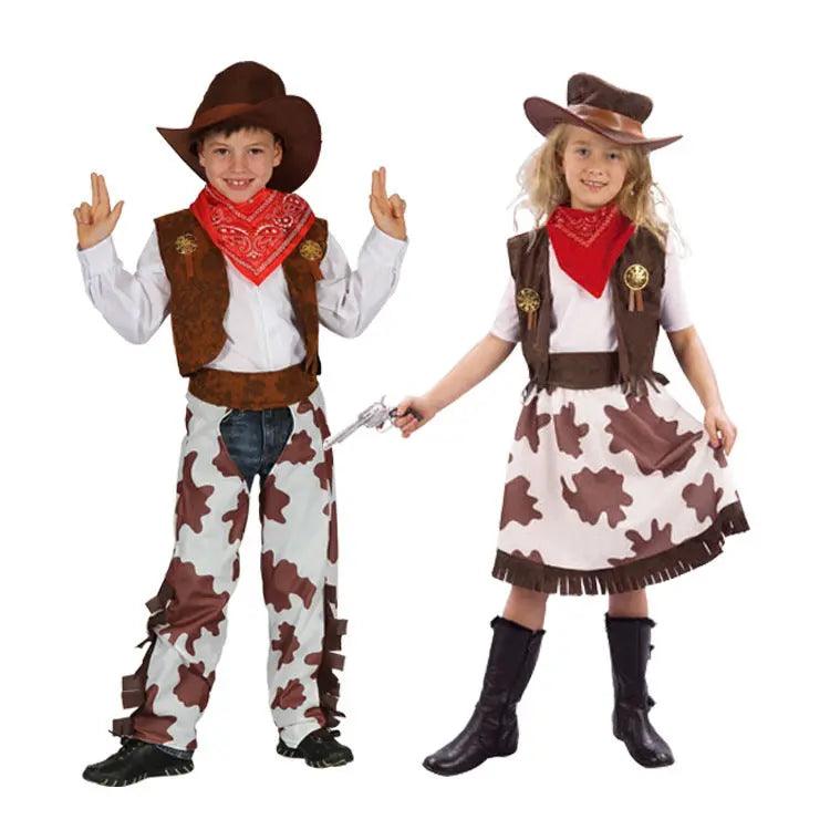 Jungen- und Mädchen-Cowboy-Kostüme Weihnachten Kinder-Cowboy-Kostüme - EX-STOCK Canada
