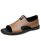 Breathable Men's Hole Shoes Casual Soft Bottom Delivery Rome Leather Sandals  EX-STOCK CANADA