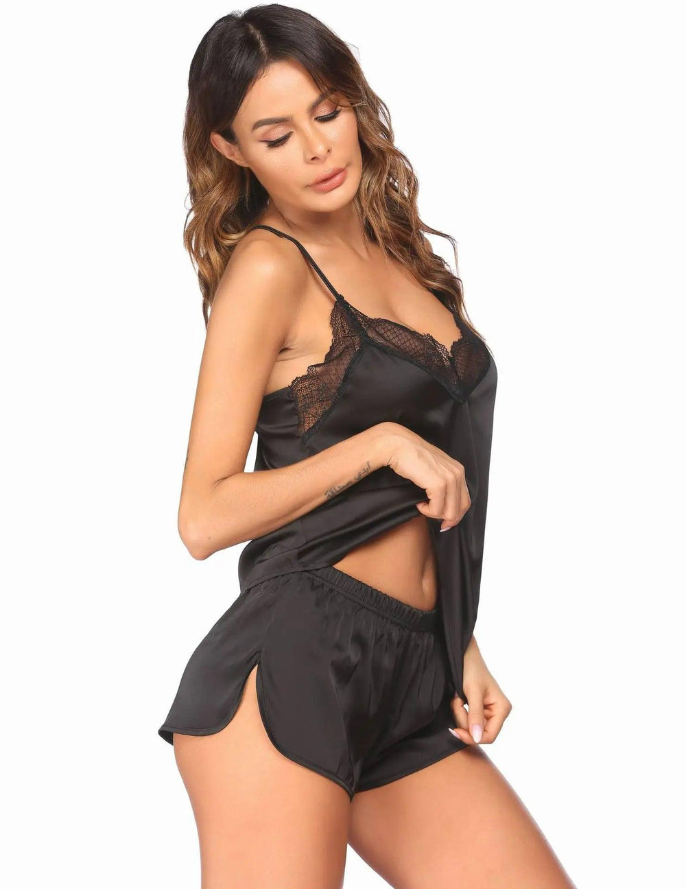 Camisole Lace Shorts Homewear Pajamas Suit For Women - EX-STOCK Canada