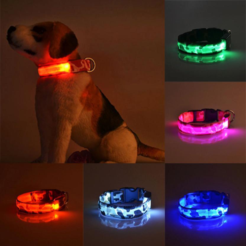 Camouflage pet supplies luminous dog collar EX-STOCK Canada