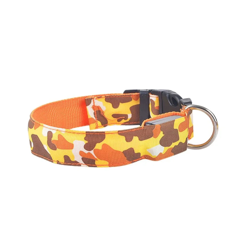 Camouflage pet supplies luminous dog collar EX-STOCK Canada