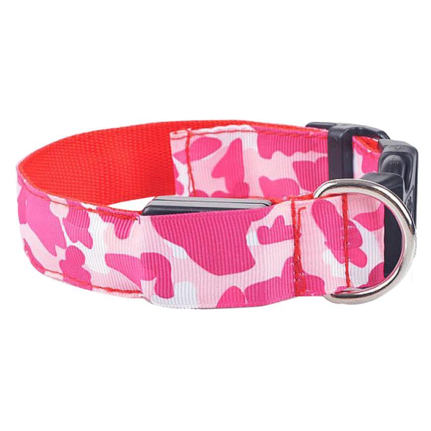 Camouflage pet supplies luminous dog collar EX-STOCK Canada