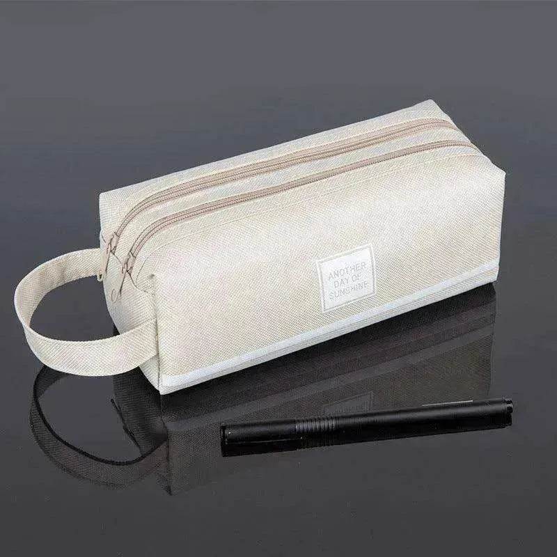 Canvas Double-Layer Stationery Box For Junior High School Students - EX-STOCK Canada