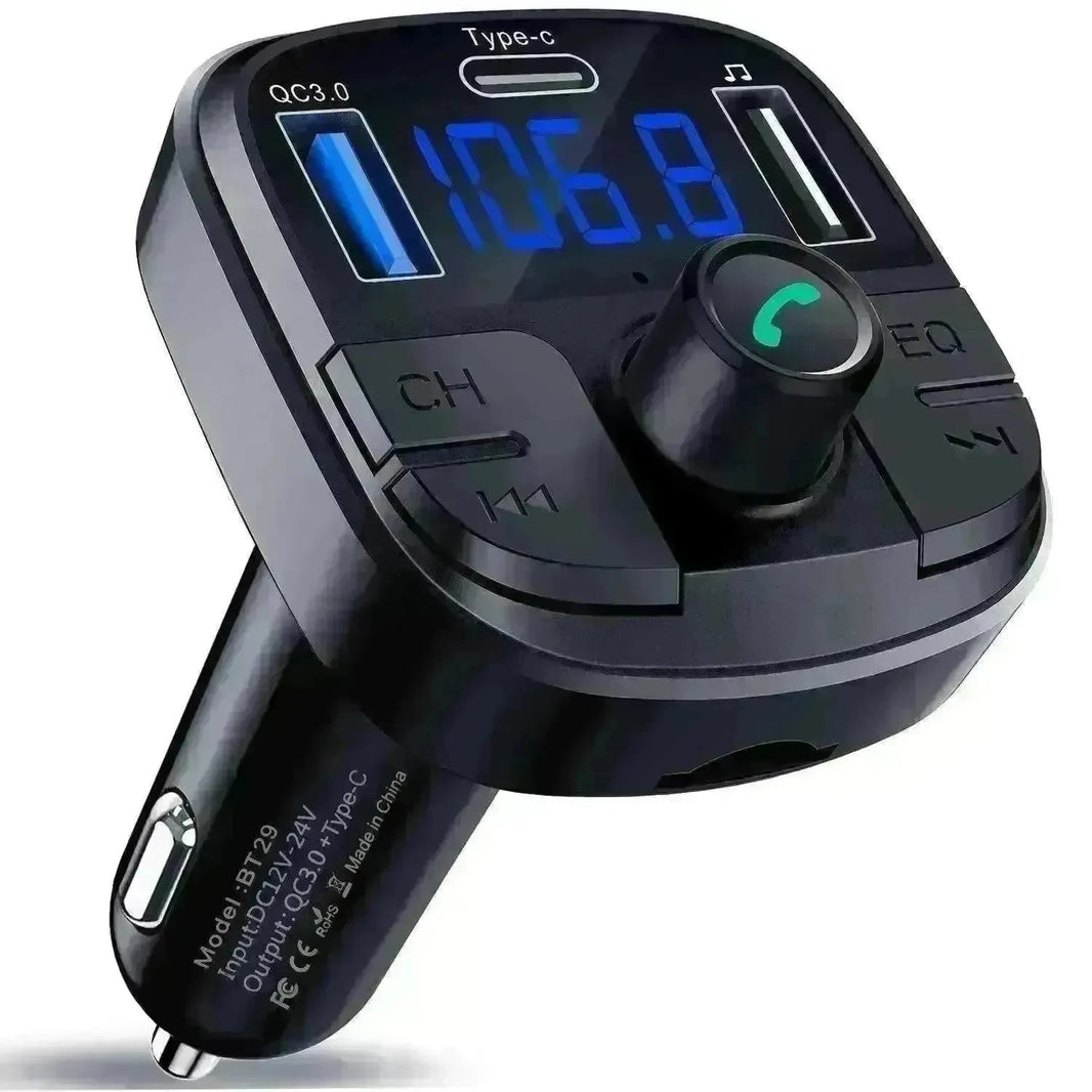 Car Mp3 Bluetooth Player Double USB Charger - EX-STOCK CANADA