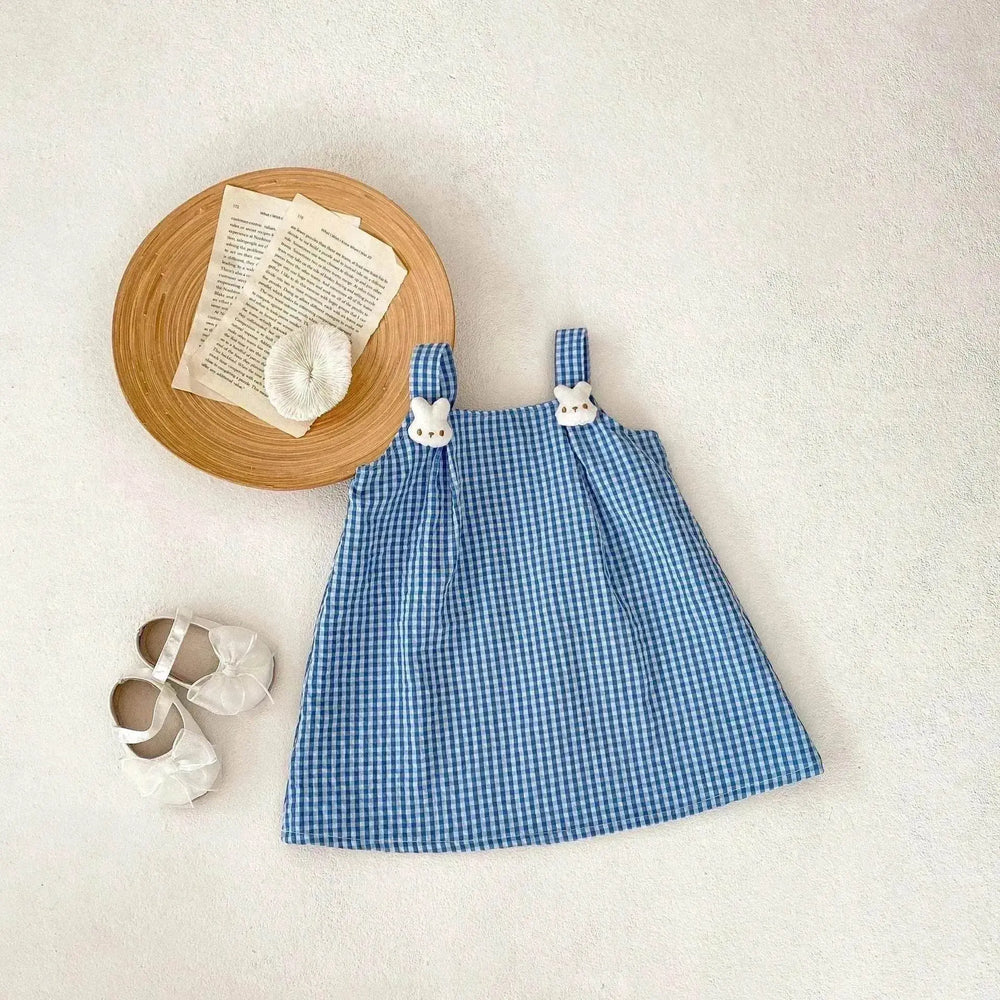 Cartoon Suspender Plaid A- Line Skirt - EX-STOCK Canada