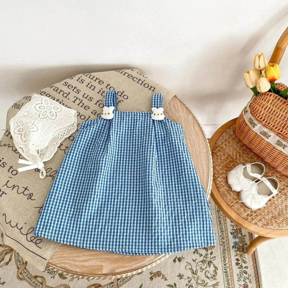 Cartoon Suspender Plaid A- Line Skirt - EX-STOCK Canada