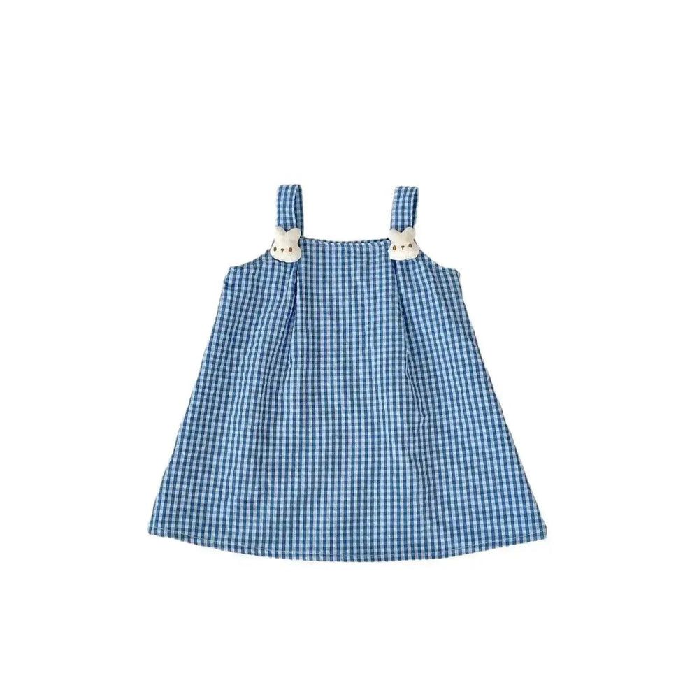 Cartoon Suspender Plaid A- Line Skirt - EX-STOCK Canada