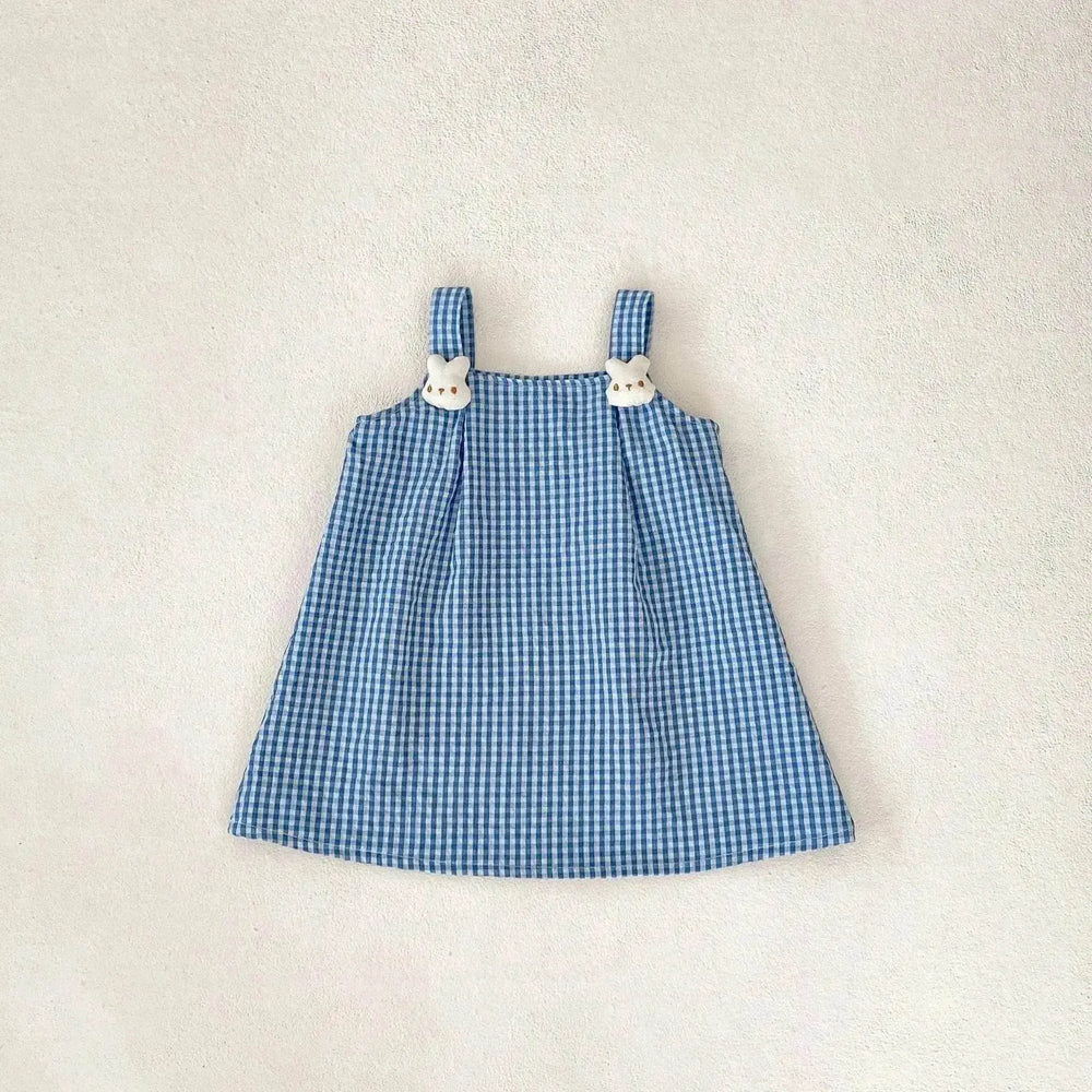 Cartoon Suspender Plaid A- Line Skirt - EX-STOCK Canada