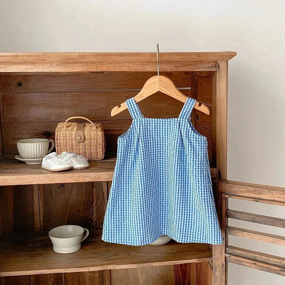 Cartoon Suspender Plaid A- Line Skirt - EX-STOCK Canada