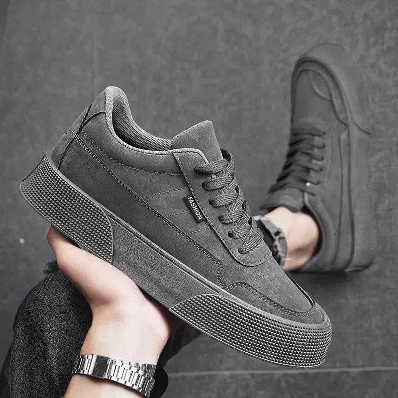 Casual Board Flat Shoes Men Breathable Thick-soled Lace-up Sneakers For Walking Running - EX-STOCK Canada