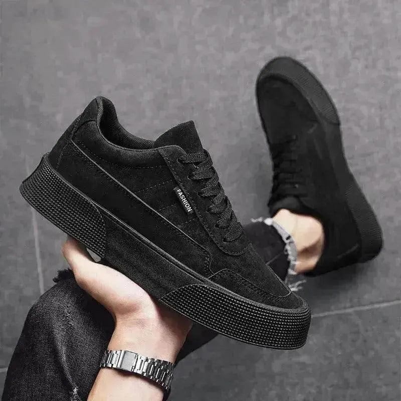 Casual Board Flat Shoes Men Breathable Thick-soled Lace-up Sneakers For Walking Running - EX-STOCK Canada