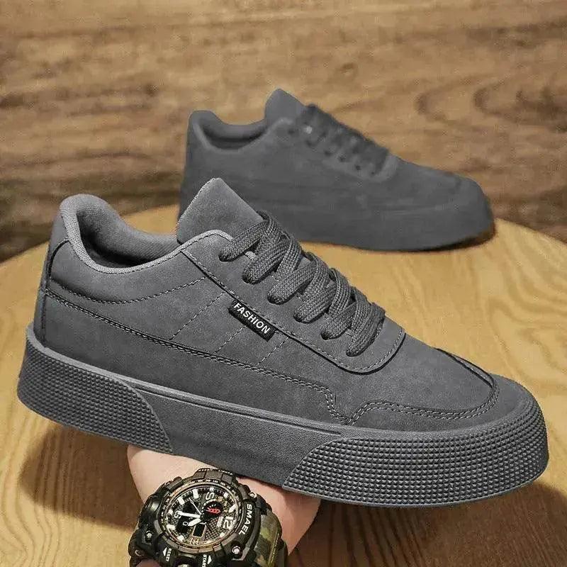 Casual Board Flat Shoes Men Breathable Thick-soled Lace-up Sneakers For Walking Running - EX-STOCK Canada