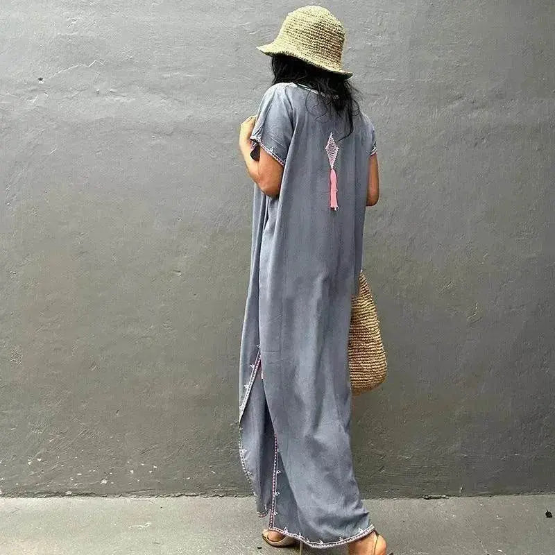 Casual Swimsuit Cover Up For Women Loose Beach Bikini Blouse Dress. - EX-STOCK Canada