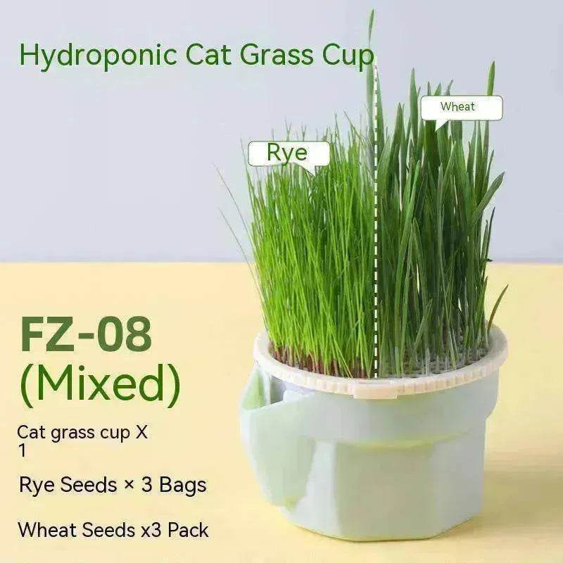 Cat Grass Cup Soilless Hydroponic Seed Spit Hair Ball Snacks - EX-STOCK Canada