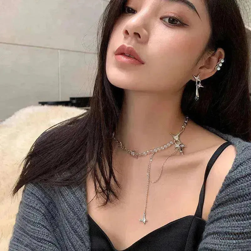 Collier pendentif étoile en diamant chic - EX-STOCK CANADA