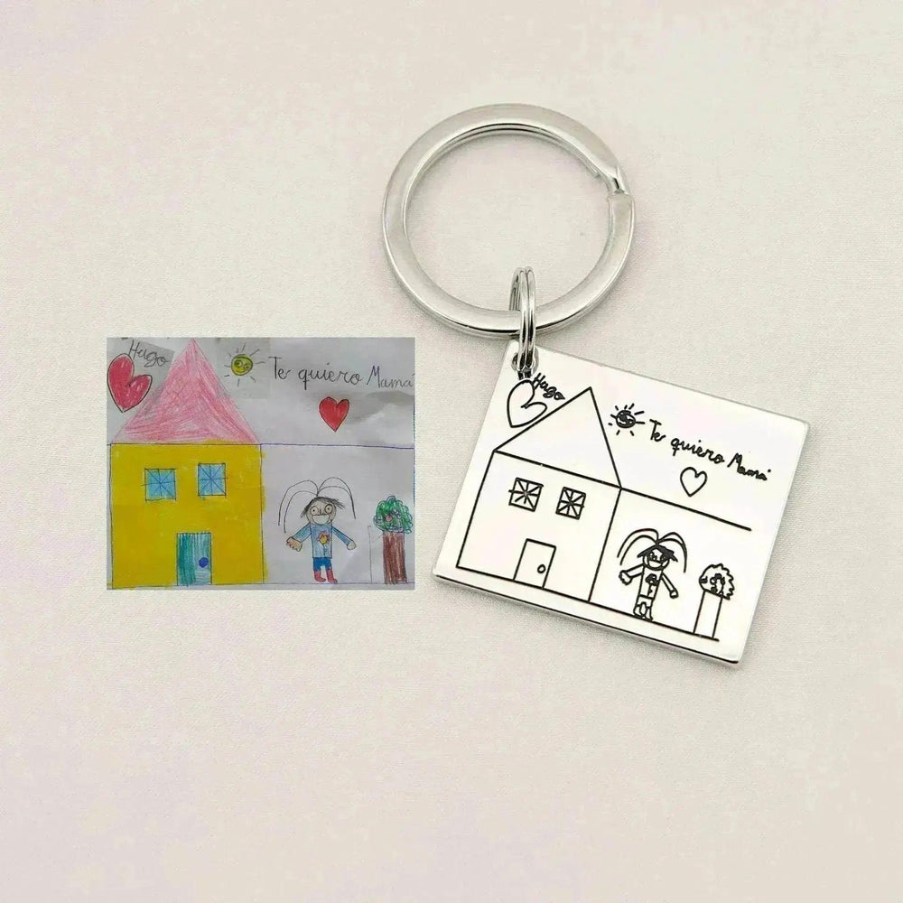 Portachiavi con pittura laser disegnata a mano realistica per bambini - EX-STOCK Canada