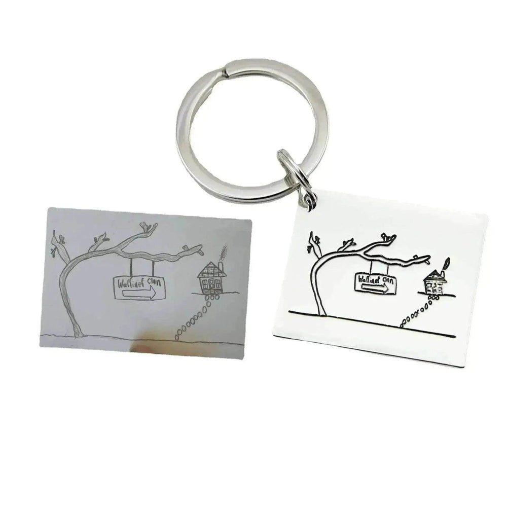Portachiavi con pittura laser disegnata a mano realistica per bambini - EX-STOCK Canada