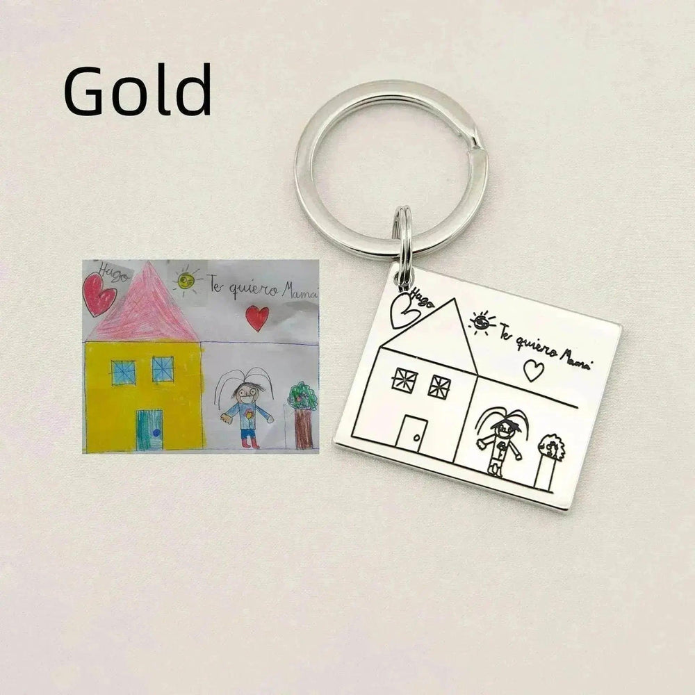 Portachiavi con pittura laser disegnata a mano realistica per bambini - EX-STOCK Canada