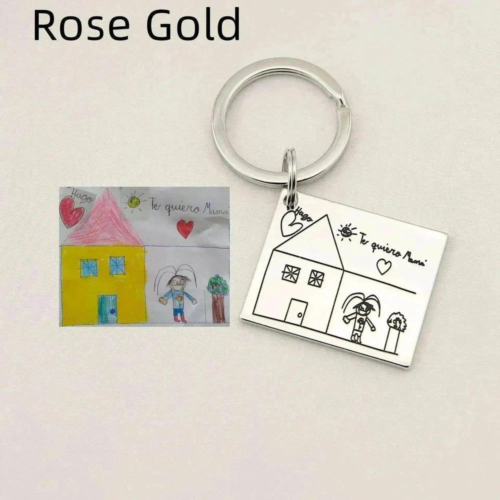 Portachiavi con pittura laser disegnata a mano realistica per bambini - EX-STOCK Canada