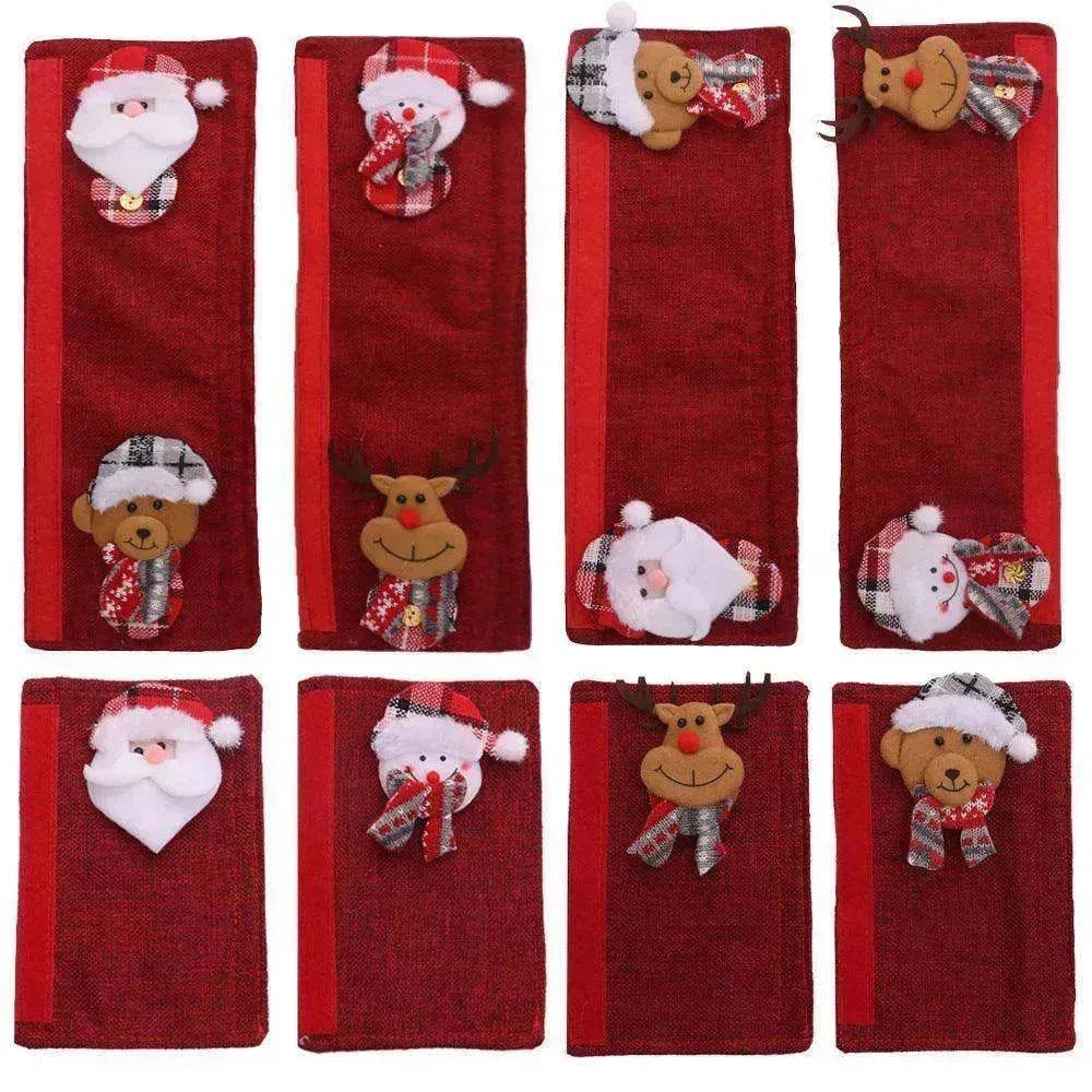 Christmas Decorations Stereo Doll Refrigerator Handle Eight Pieces - EX-STOCK Canada