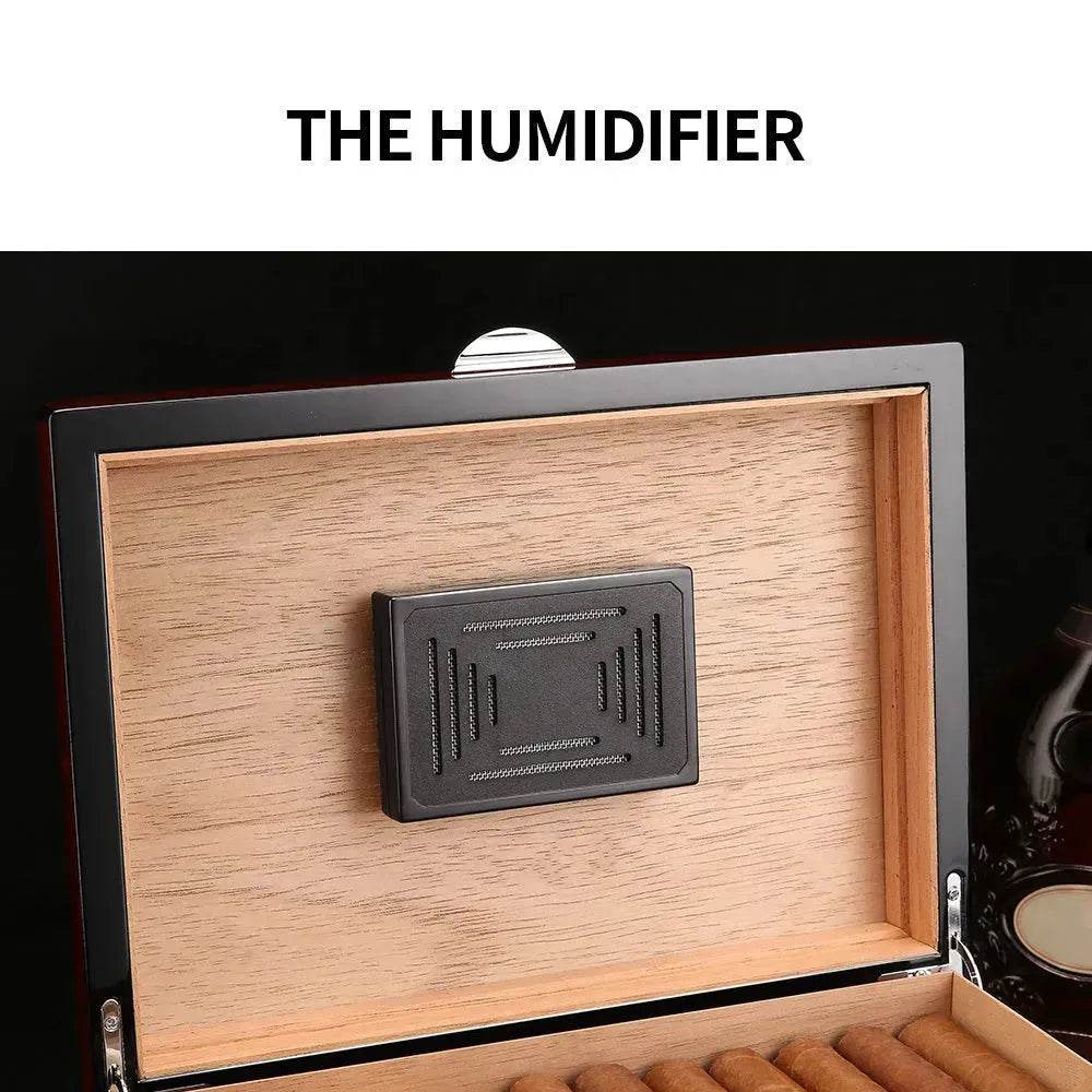 Umidificatore per Sigari Scatola per Sigari in Legno di Cedro Umidificante Grande Capacità - EX-STOCK Canada