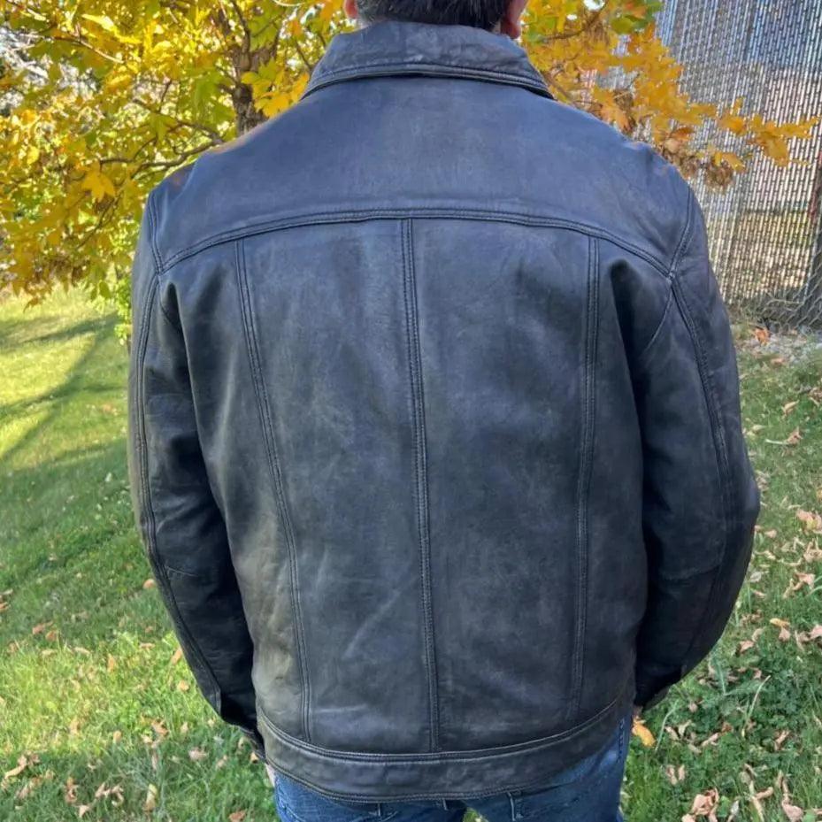 Giacca in pelle di agnello stile classico JeanEX-STOCK Canada