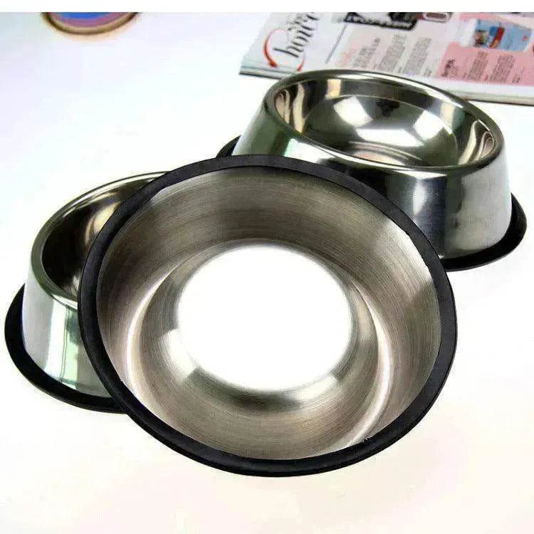 Classic Non slip Stainless Steel pet Feed Bowls - EX-STOCK Canada