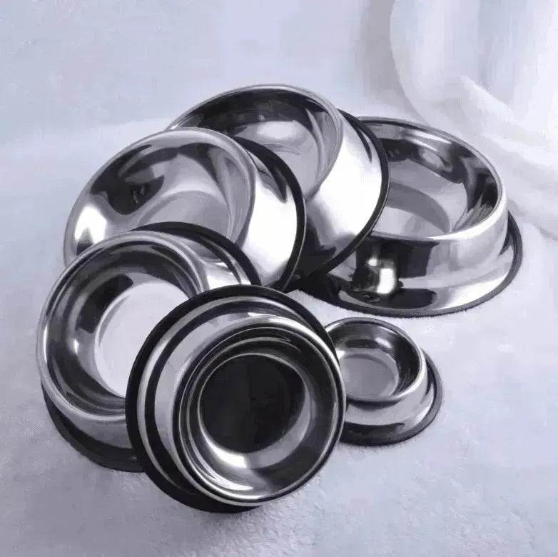 Classic Non slip Stainless Steel pet Feed Bowls - EX-STOCK Canada