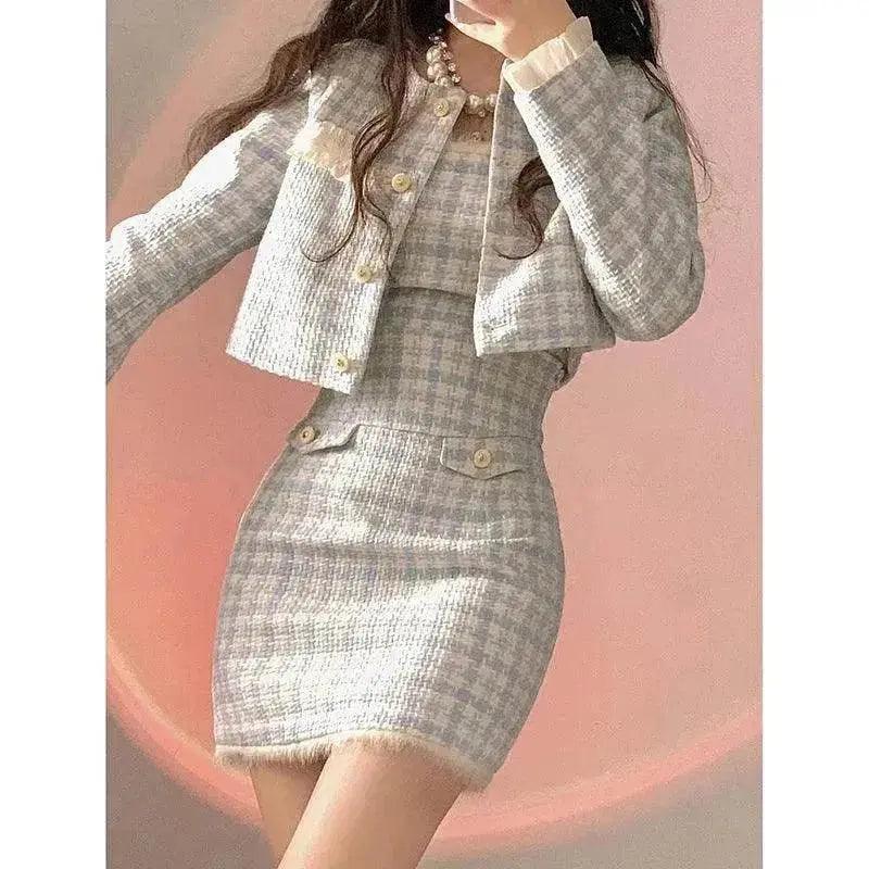 Stile Classico Completo Due pezzi, giacca a maniche Blu Bianco Abito da donna adulto stile signora Elegante Outfit EX-STOCK Canada