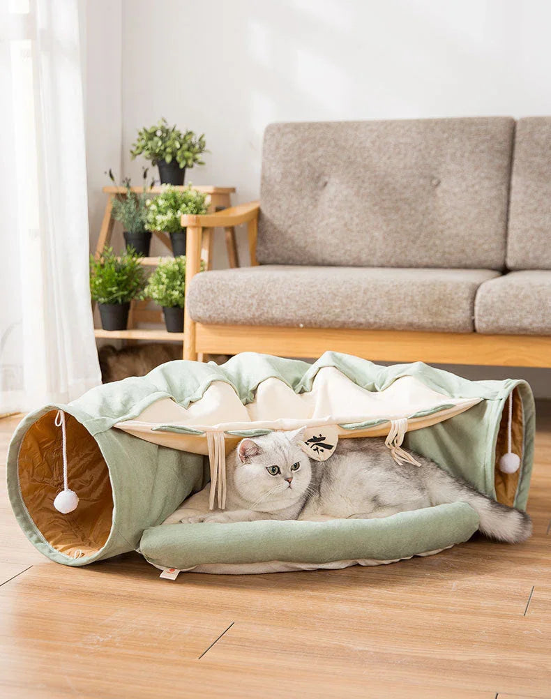 Tunnel pour chat pliable, durable et lavableEX-STOCK Canada