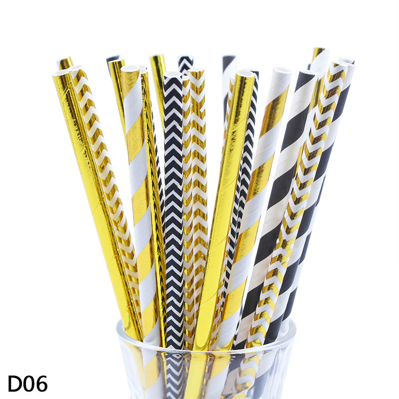 Color paper straws bronzing straws EX-STOCK Canada