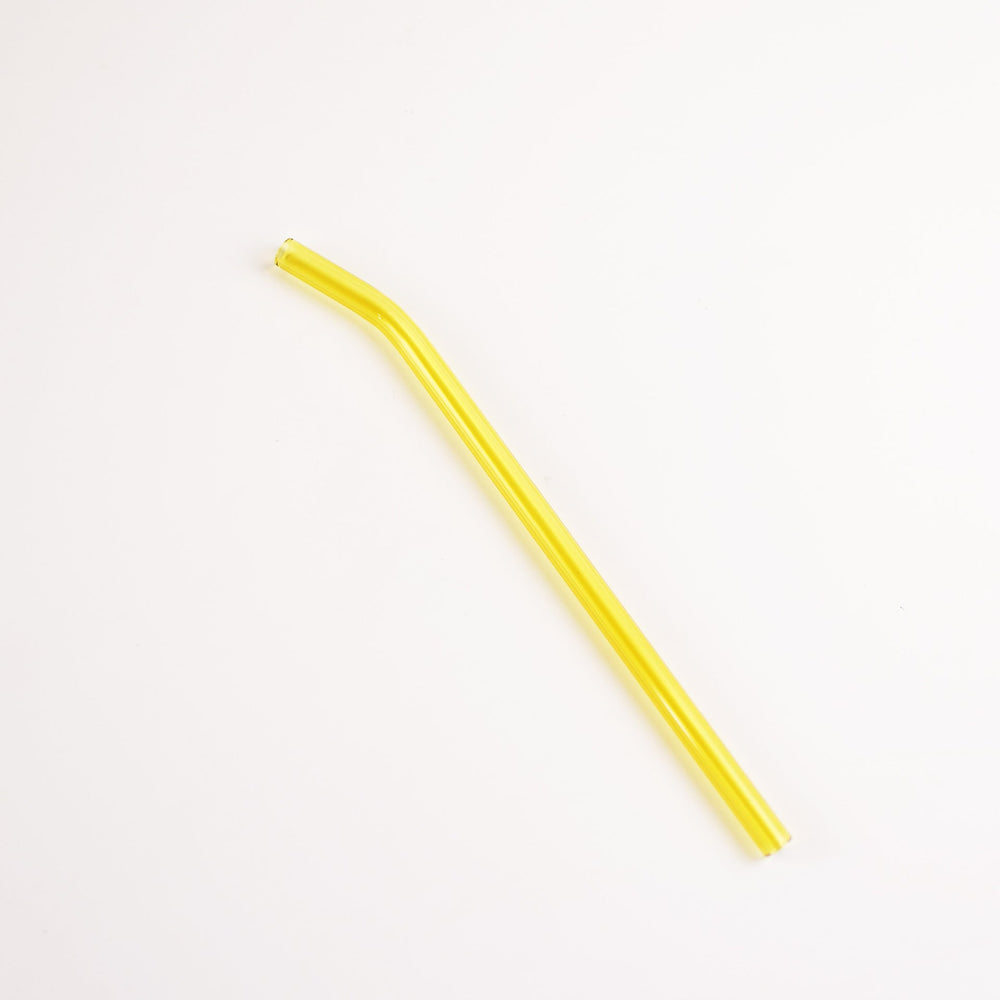 Colored High Borosilicate Environmentally Friendly Heat-resistant Curved Glass Straws EX-STOCK Canada