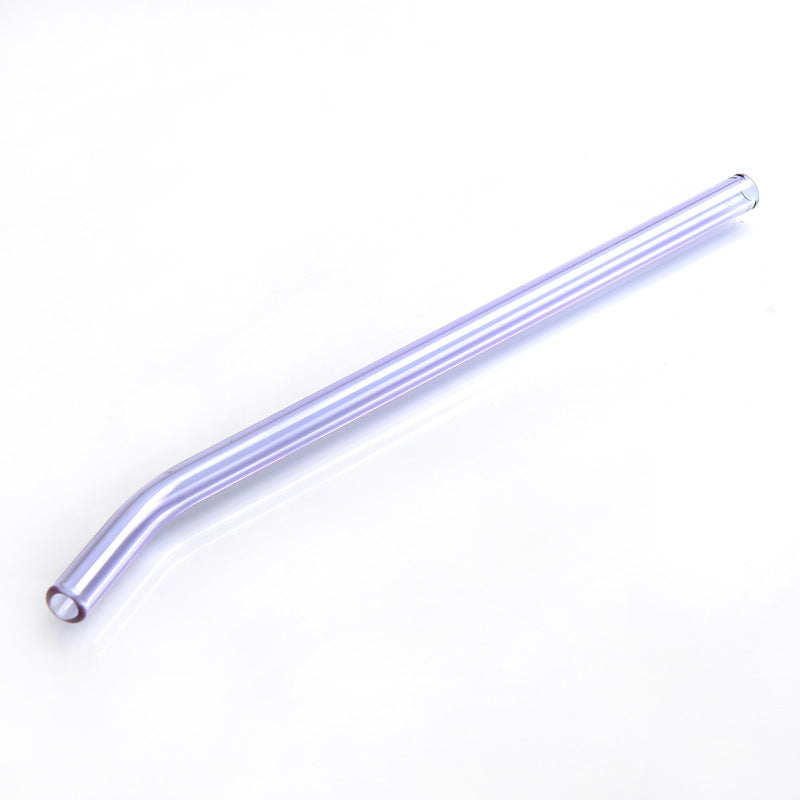 Colored High Borosilicate Environmentally Friendly Heat-resistant Curved Glass Straws EX-STOCK Canada