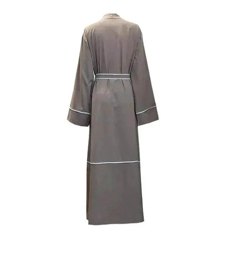 Contrast Striped Cardigan Arab Robe - EX-STOCK Canada