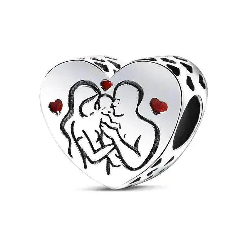 Copper Plating 925 Silver Love Beads Pendant - EX-STOCK Canada