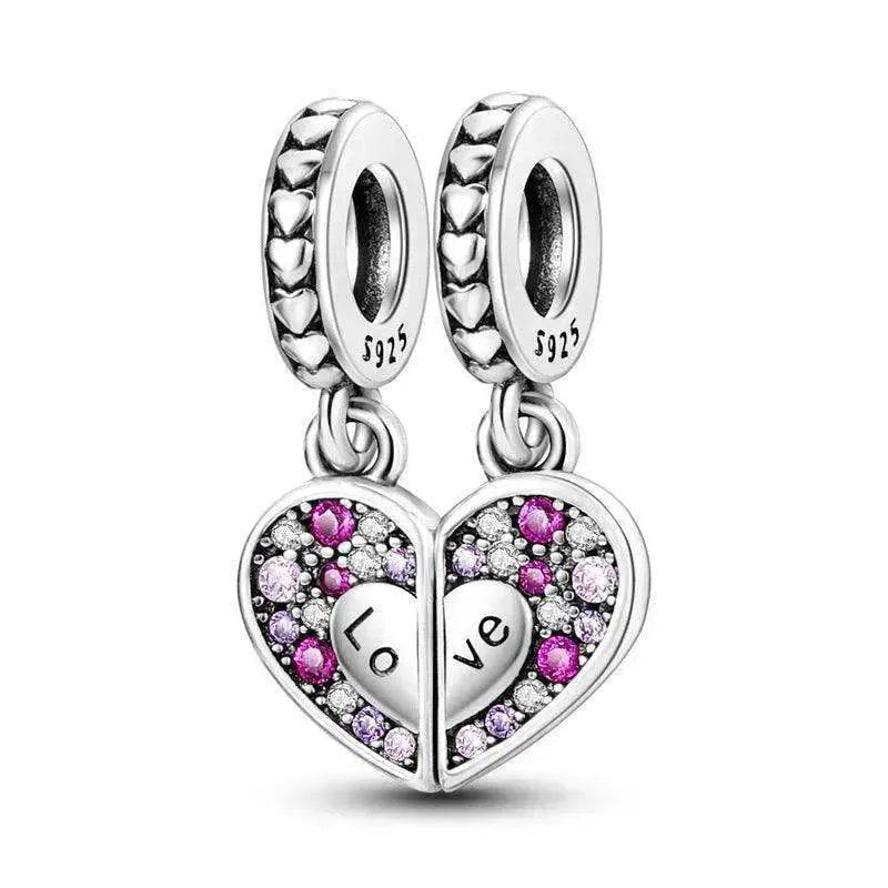 Copper Plating 925 Silver Love Beads Pendant - EX-STOCK Canada