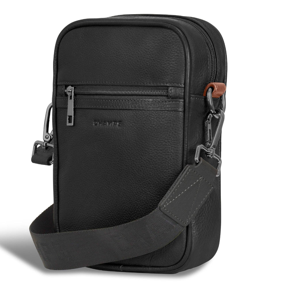 Onyx / Leder Vertikale UmhängetascheEX-STOCK Canada